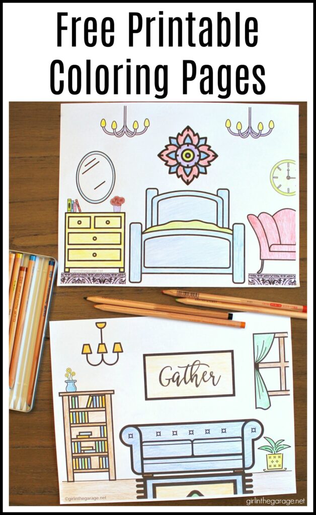 printable coloring pages rooms house