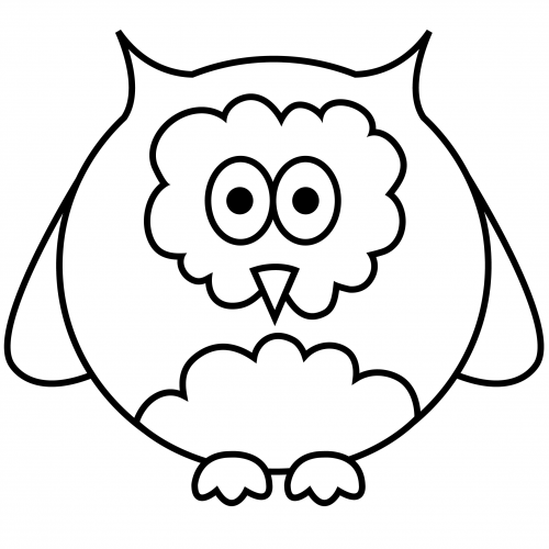 Simple Coloring Page - Owl - KidsPressMagazine.com