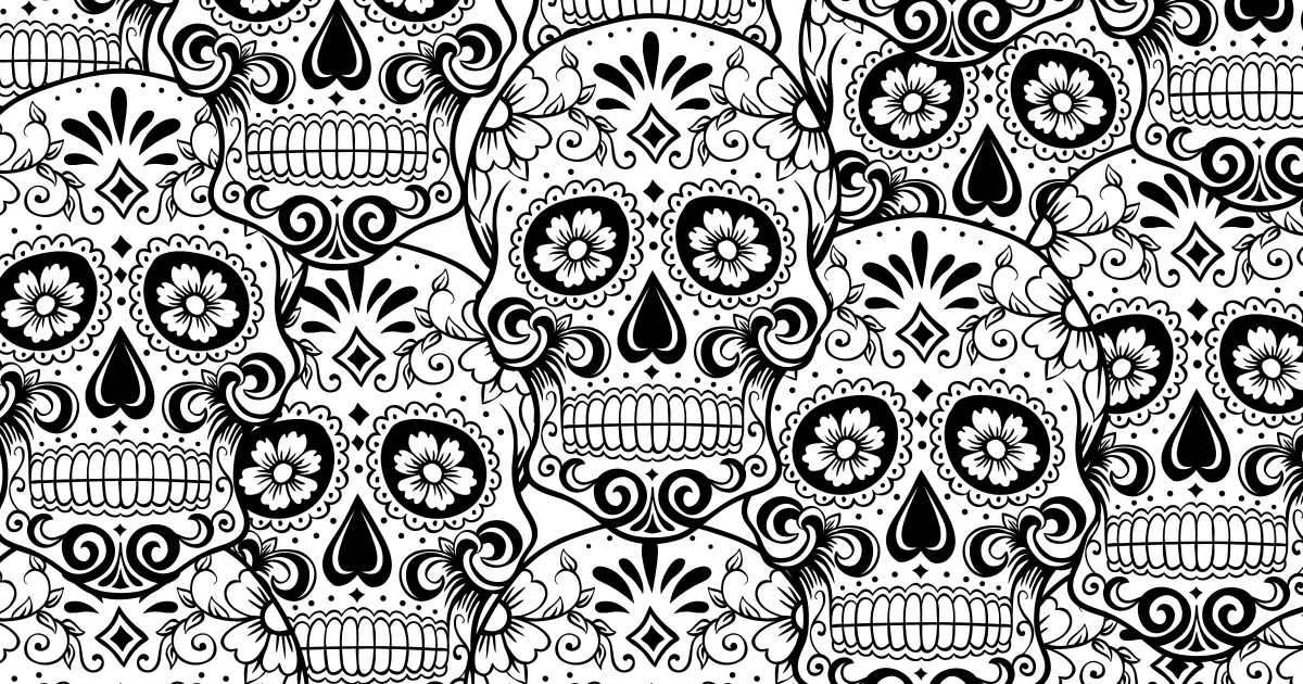 Free Printable Sugar Skull Adult Coloring Page - Mama Likes This