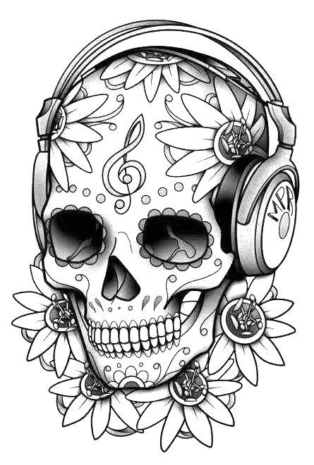 Printable Skull Coloring Pages PDF Ideas - Coloringfolder.com