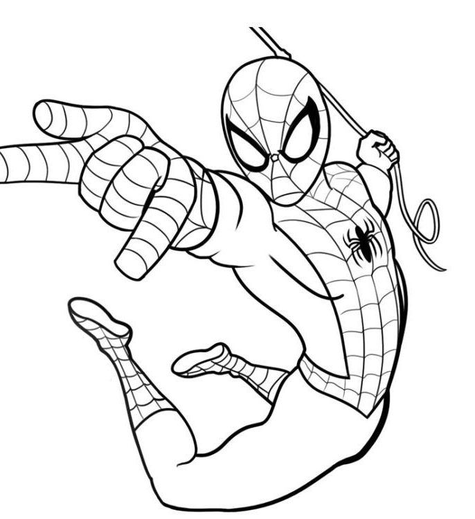 printable coloring pages spiderman