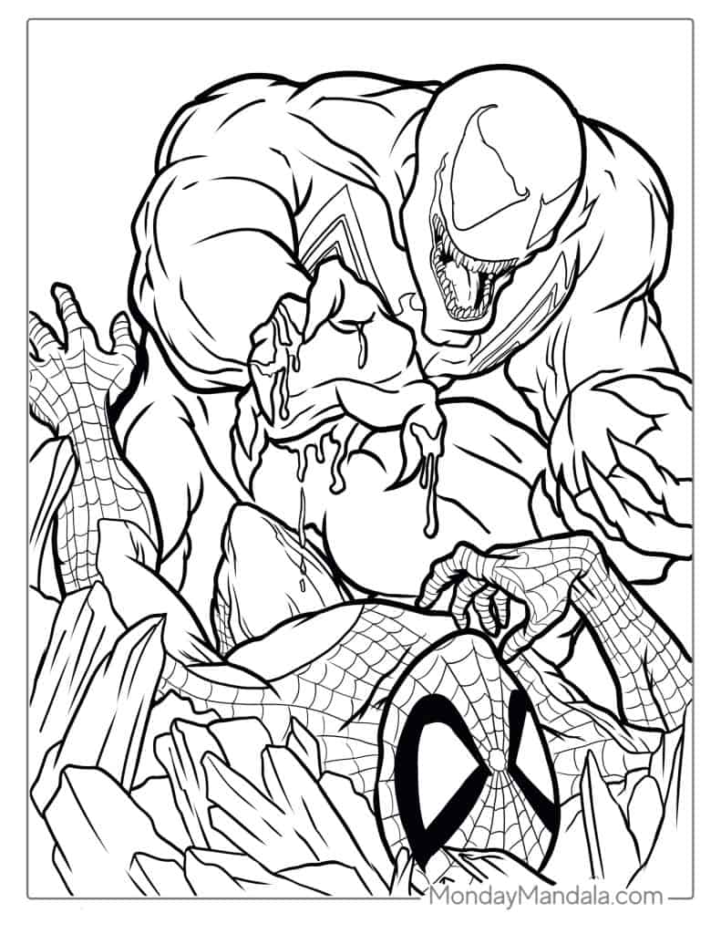 printable coloring pages spiderman