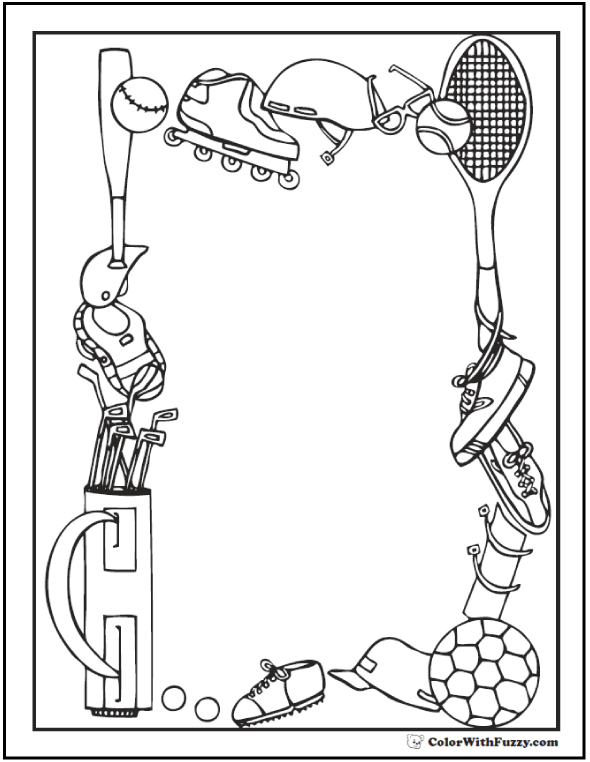printable coloring pages sports