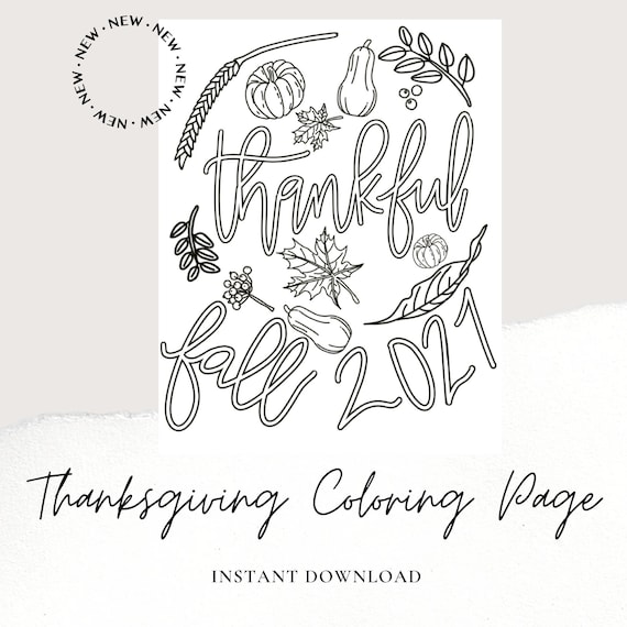 Printable Thanksgiving Coloring Page, Fall Coloring Page ...