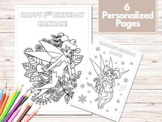 Tinkerbell Coloring Pages, Tinkerbell Party Favors, Fairy Birthday ...