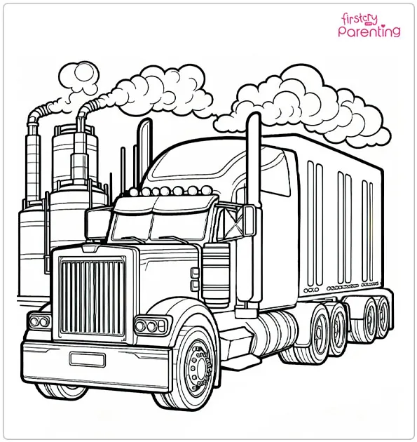 printable coloring pages trucks