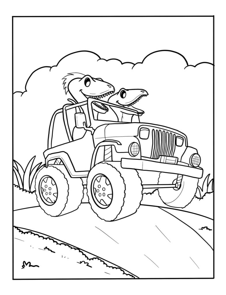 Trucks Coloring Pages | Printable Dinosaur Pictures To Color