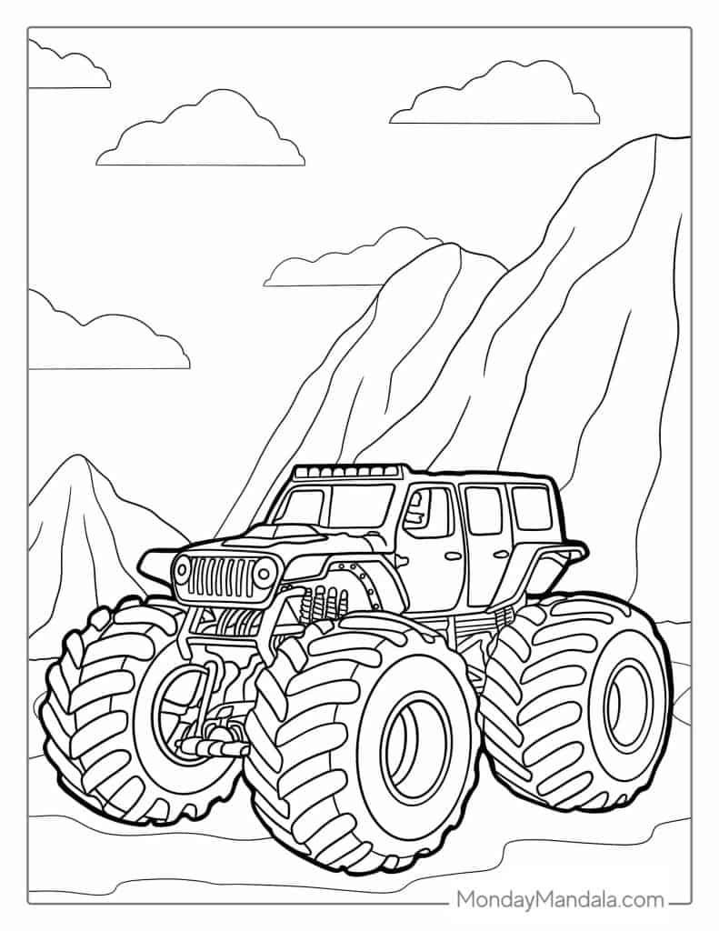 printable coloring pages trucks