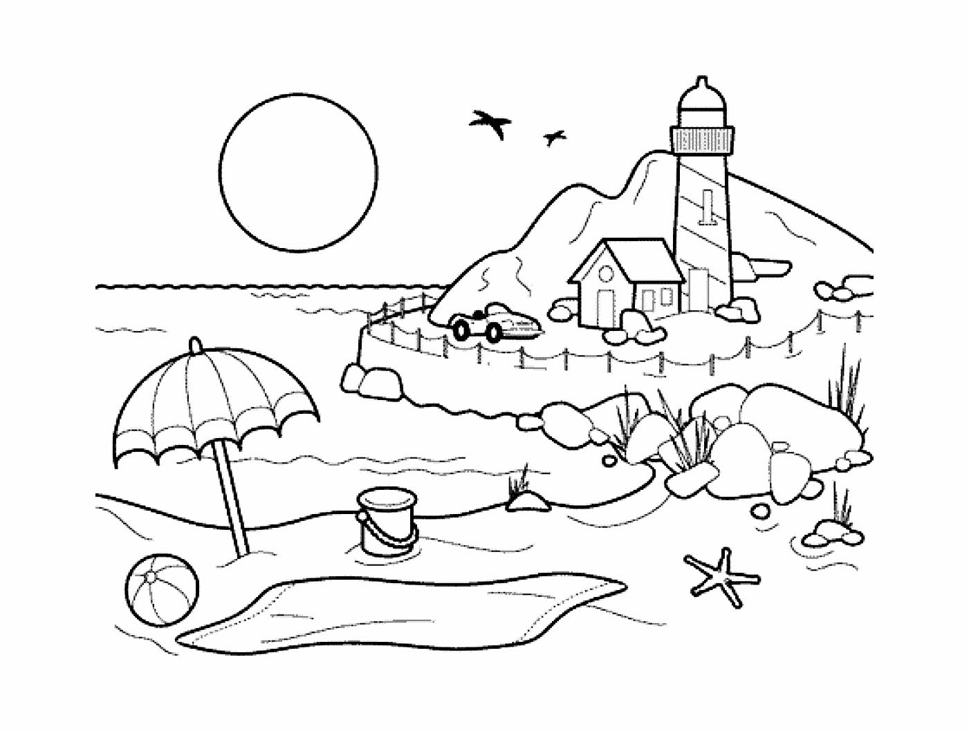 printable coloring pages vacation