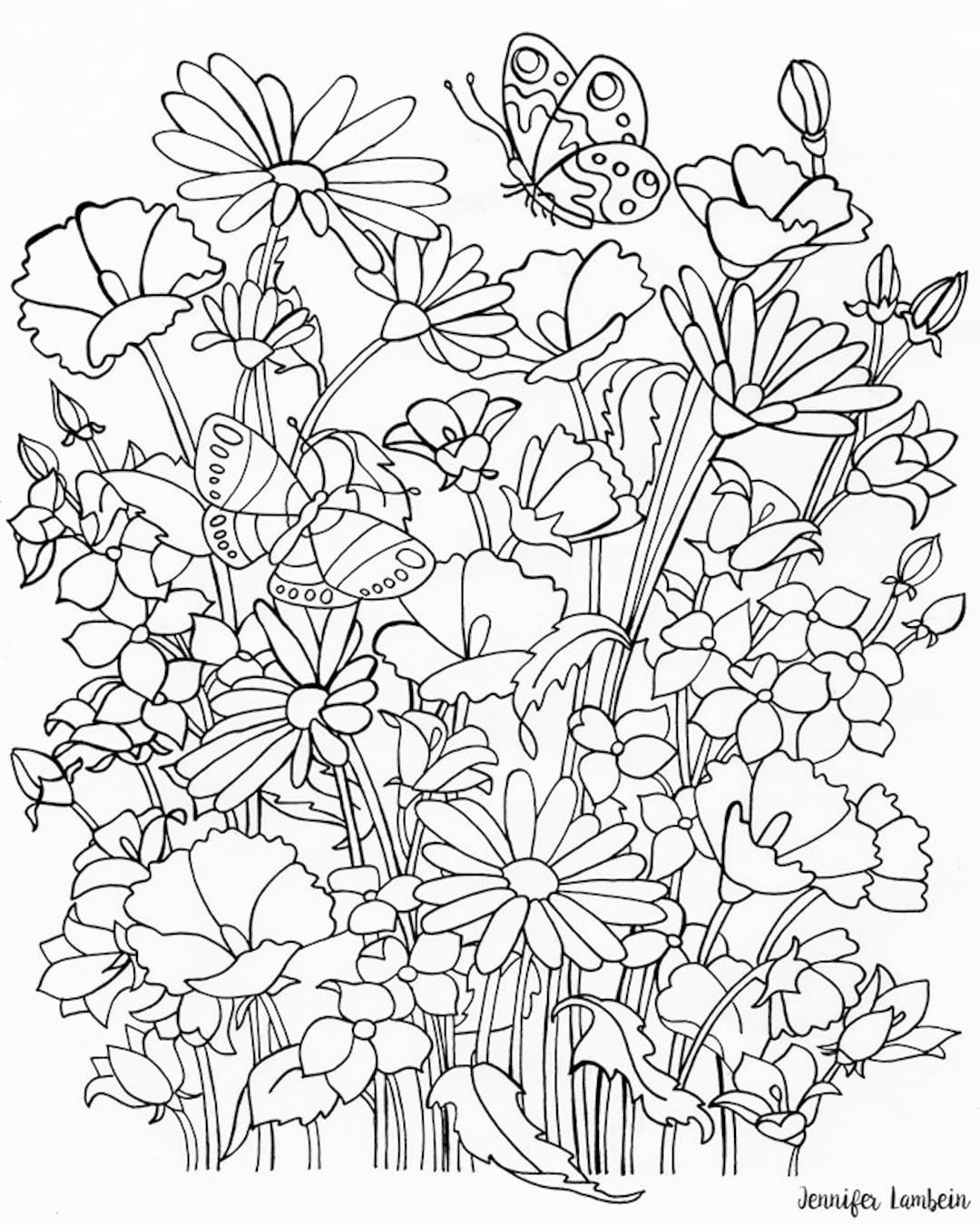 printable coloring pages with flowers