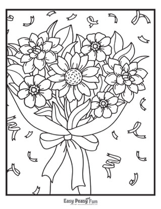 Flower Coloring Pages - 30 Printable Sheets - Easy Peasy and Fun