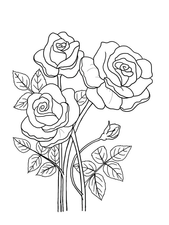 printable coloring pages with flowers