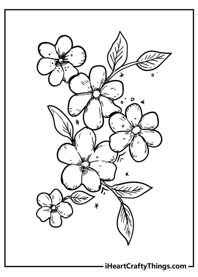 printable coloring pages with flowers