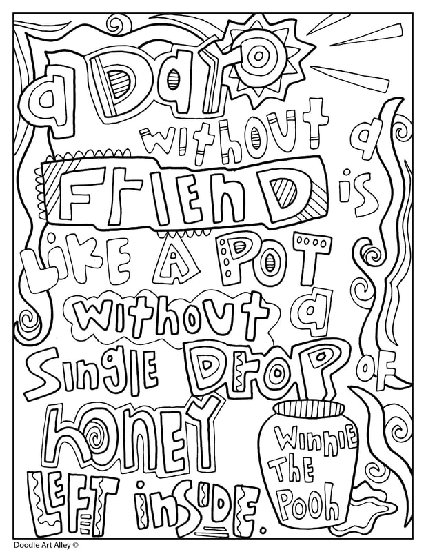 Quote Coloring Pages - DOODLE ART ALLEY