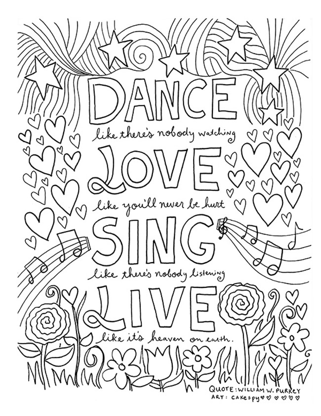 12 Inspiring Quote Coloring Pages for Adults-Free Printables ...