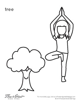 Autumn Kids Yoga Coloring Pages by Flow and Grow Kids Yoga | TPT