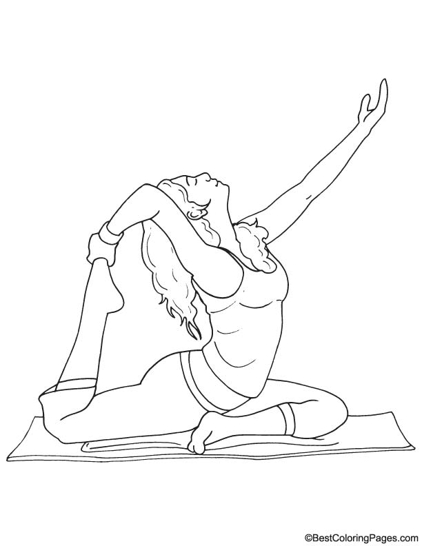 Yoga coloring page | Download Free Yoga coloring page for kids ...