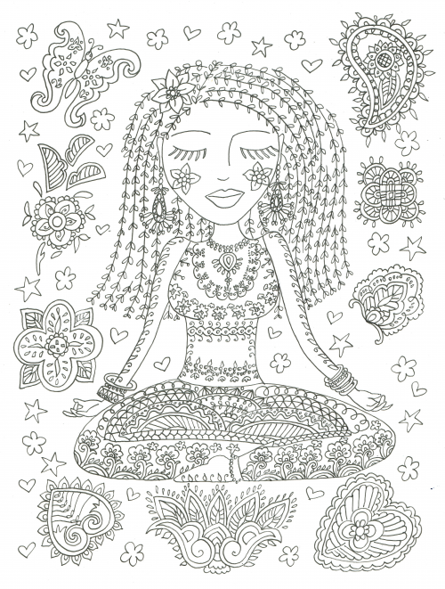 Yoga Girl Coloring Page - KidsPressMagazine.com