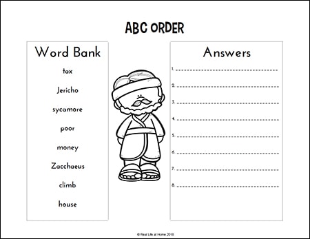 Zacchaeus Story for Kids: Free Zacchaeus Printables Packet for ...