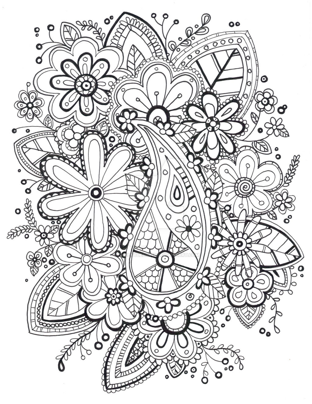 printable coloring pages zentangle