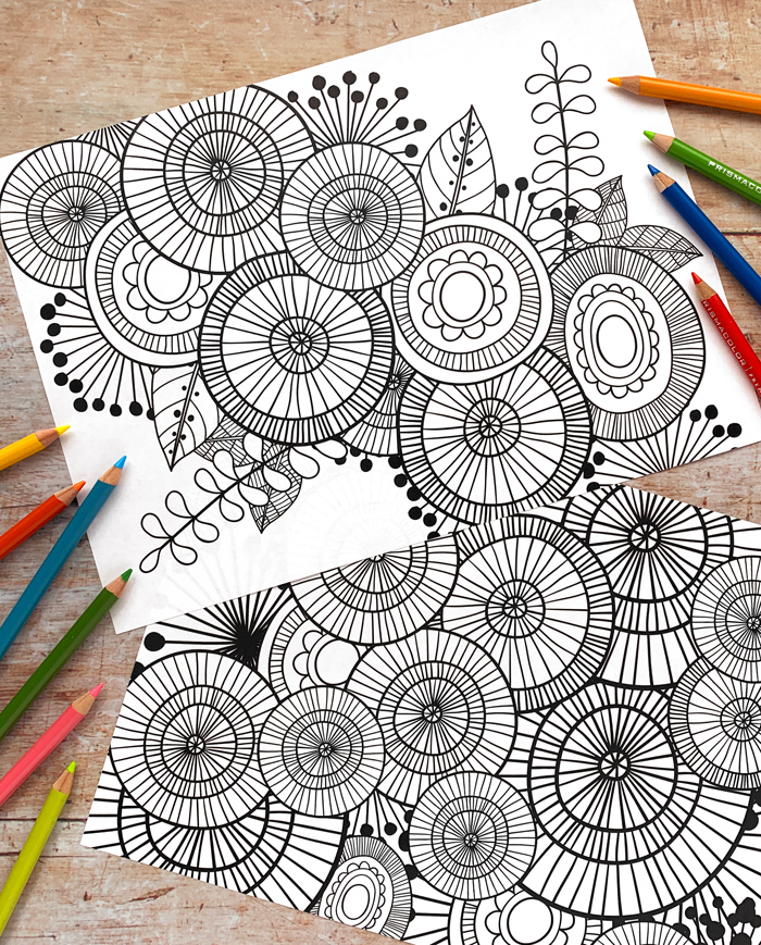 printable coloring pages zentangle