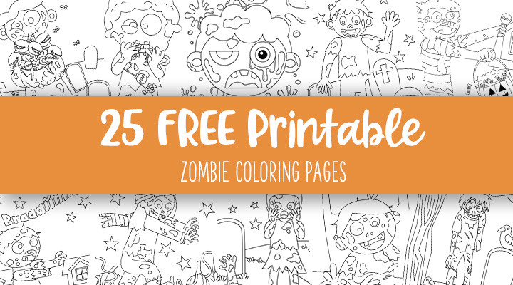 Zombie Coloring Pages - 25 FREE Pages | Printabulls