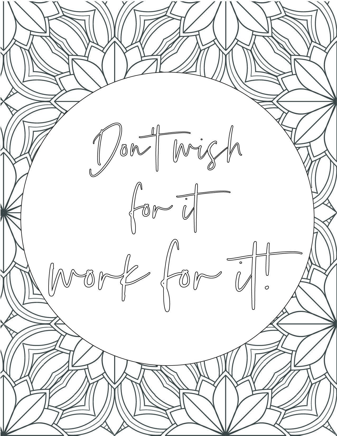 50 Best Printable Inspirational Quote Coloring Pages