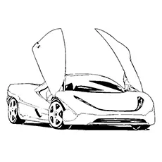 printable coloring race car pages
