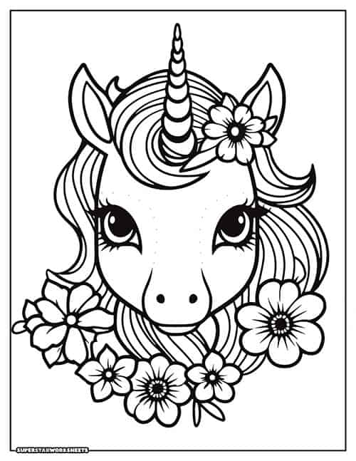 Unicorn Coloring Pages -Worksheets Library