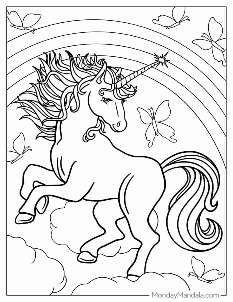 74 Unicorn Coloring Pages (Free PDF Printables)