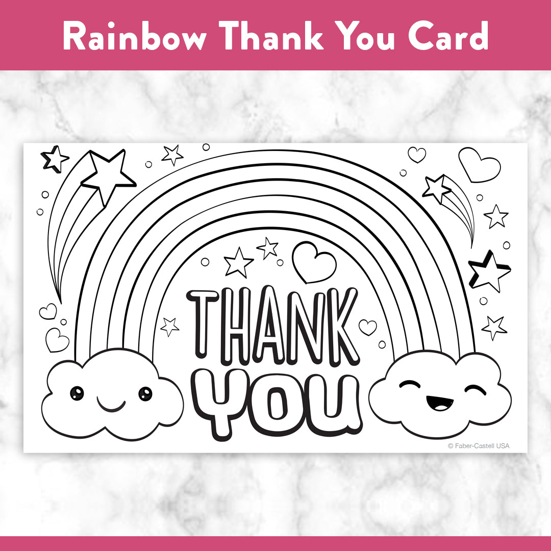 printable colouring in thank you cards