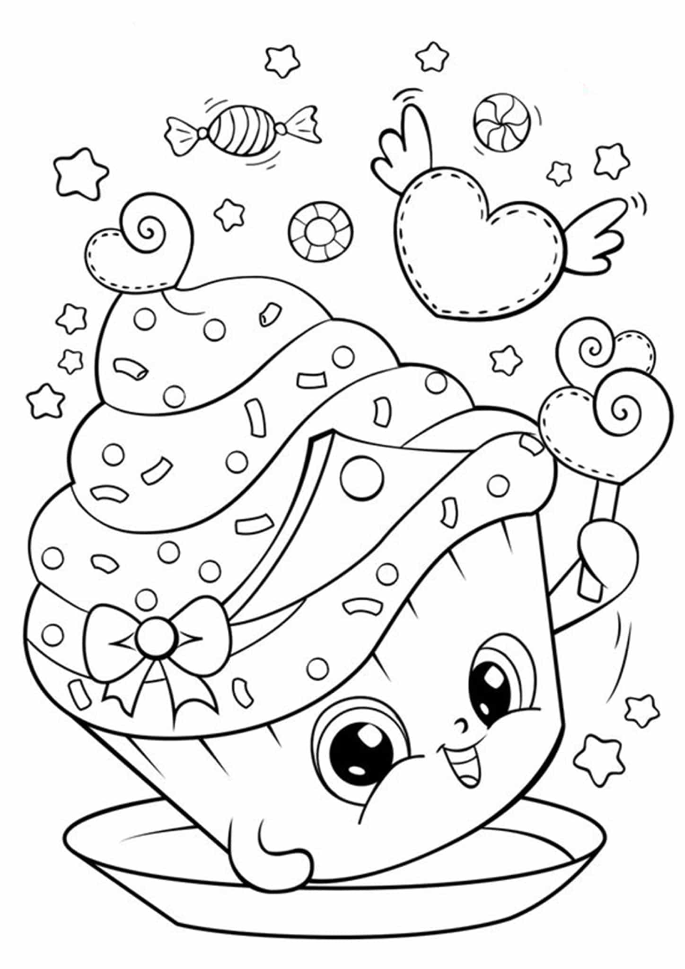 Free &  Easy To Print Cute Coloring Pages