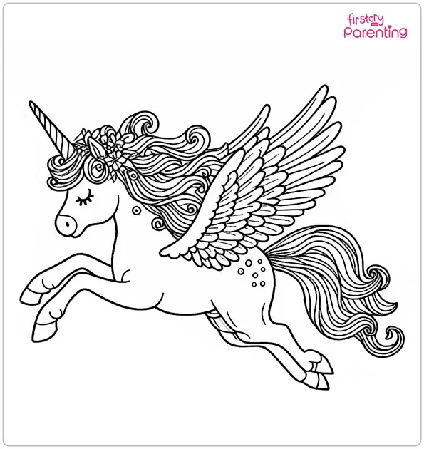 printable colouring pictures of unicorns
