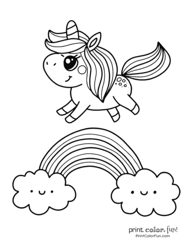 printable colouring pictures of unicorns