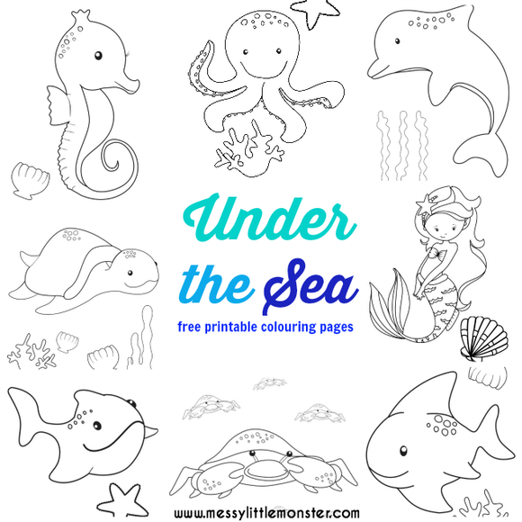 printable colouring pictures under the sea