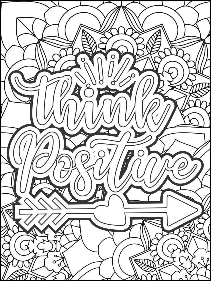 Motivational quotes coloring page. Inspirational quotes coloring ...