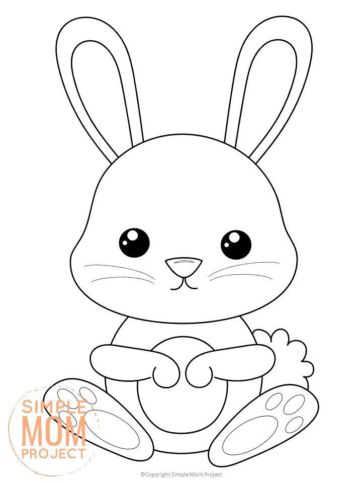 Free Printable Forest Rabbit Coloring Page