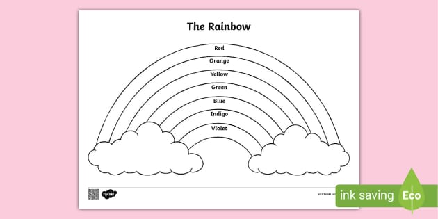 printable colouring rainbow