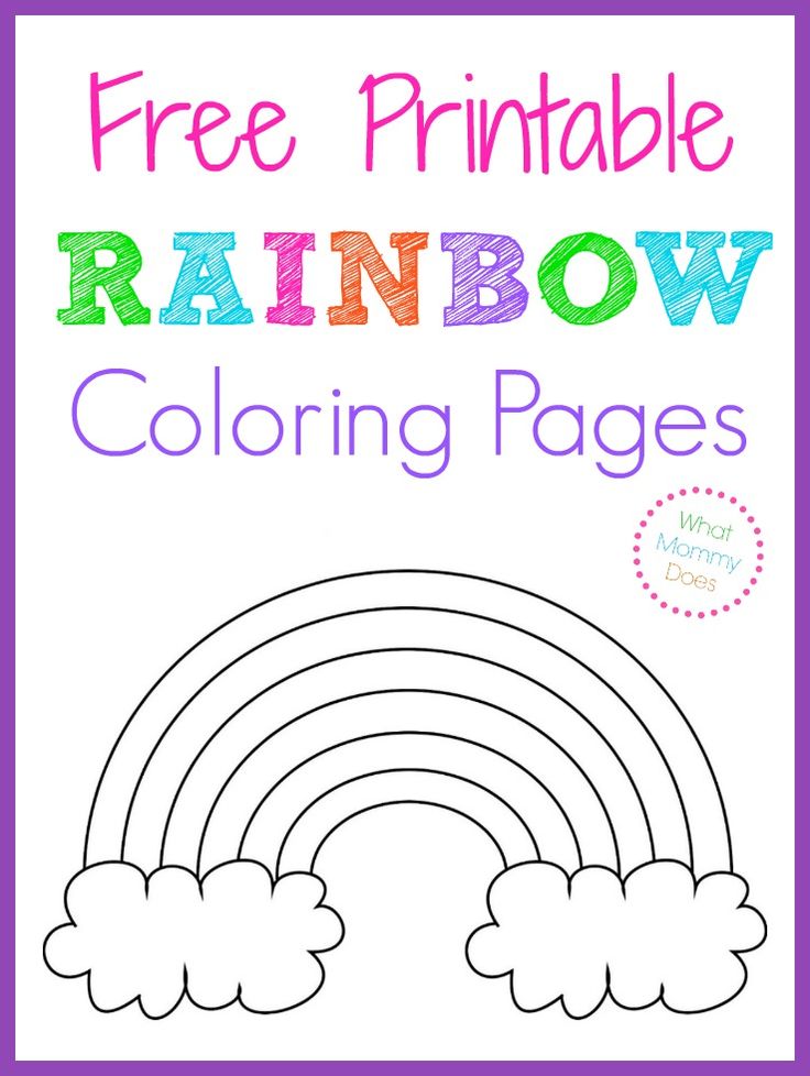Free Printable Rainbow Coloring Pages ?