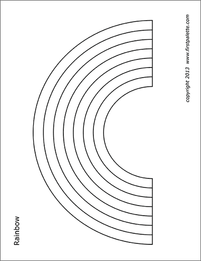 Rainbow | Free Printable Templates &  Coloring Pages | FirstPalette.com