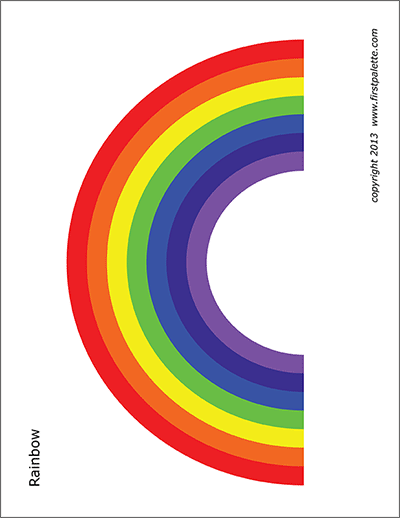 Rainbow | Free Printable Templates &  Coloring Pages | FirstPalette.com
