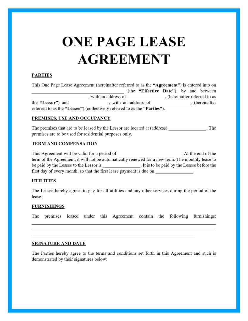 printable commercial lease agreement form
