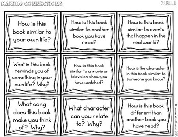 Reading Literature Comprehension Question Cards {CCSS Aligned} | TPT