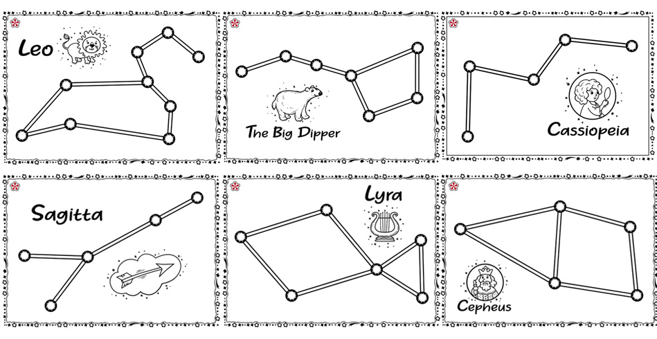 Constellation Templates For Kids. TeachersMag.com