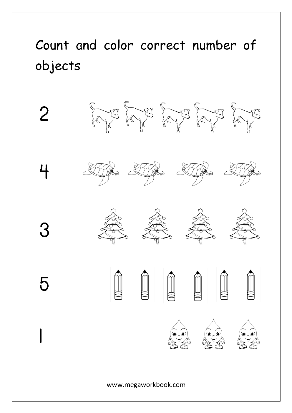 printable counting worksheet for kindergarten