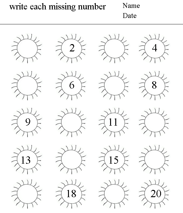 printable counting worksheet for kindergarten