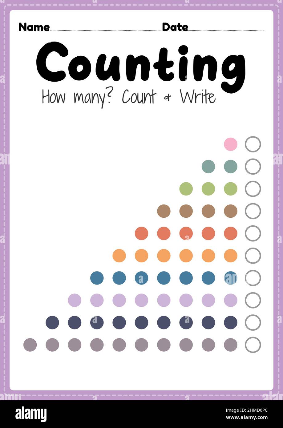 printable counting worksheet for kindergarten