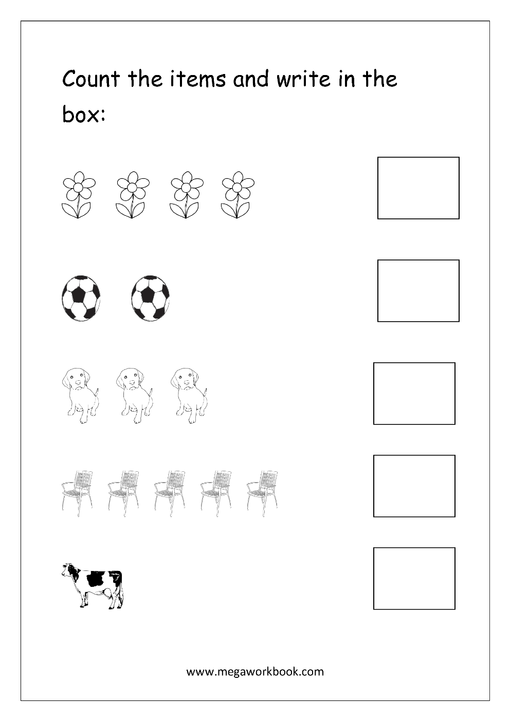 Number Counting Worksheets - Math Counting Worksheets - Free ...