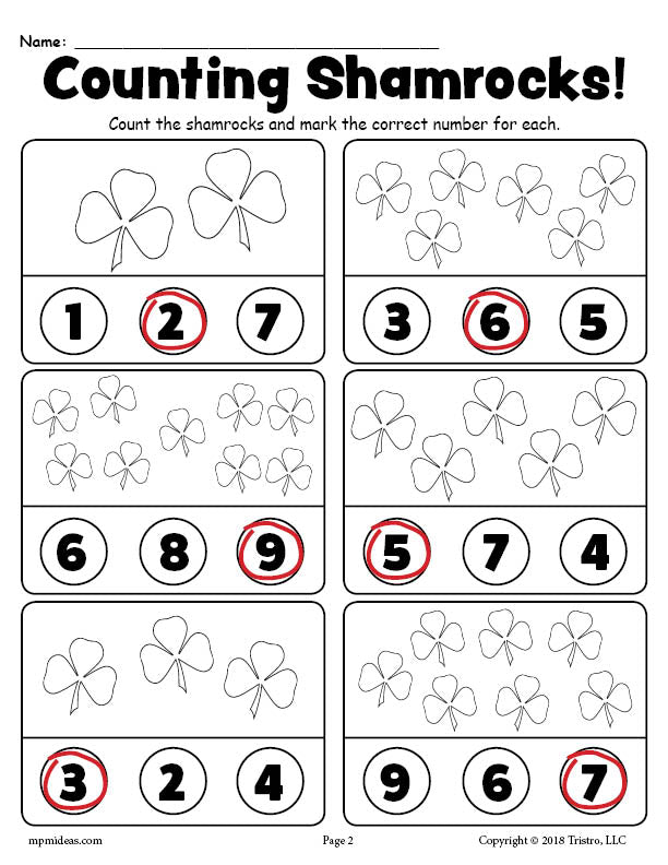 printable counting worksheet kindergarten