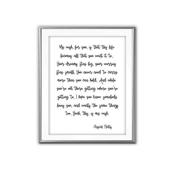 Sale-my Wish for You Song Lyrics-digital Print-wall Art-digital ...